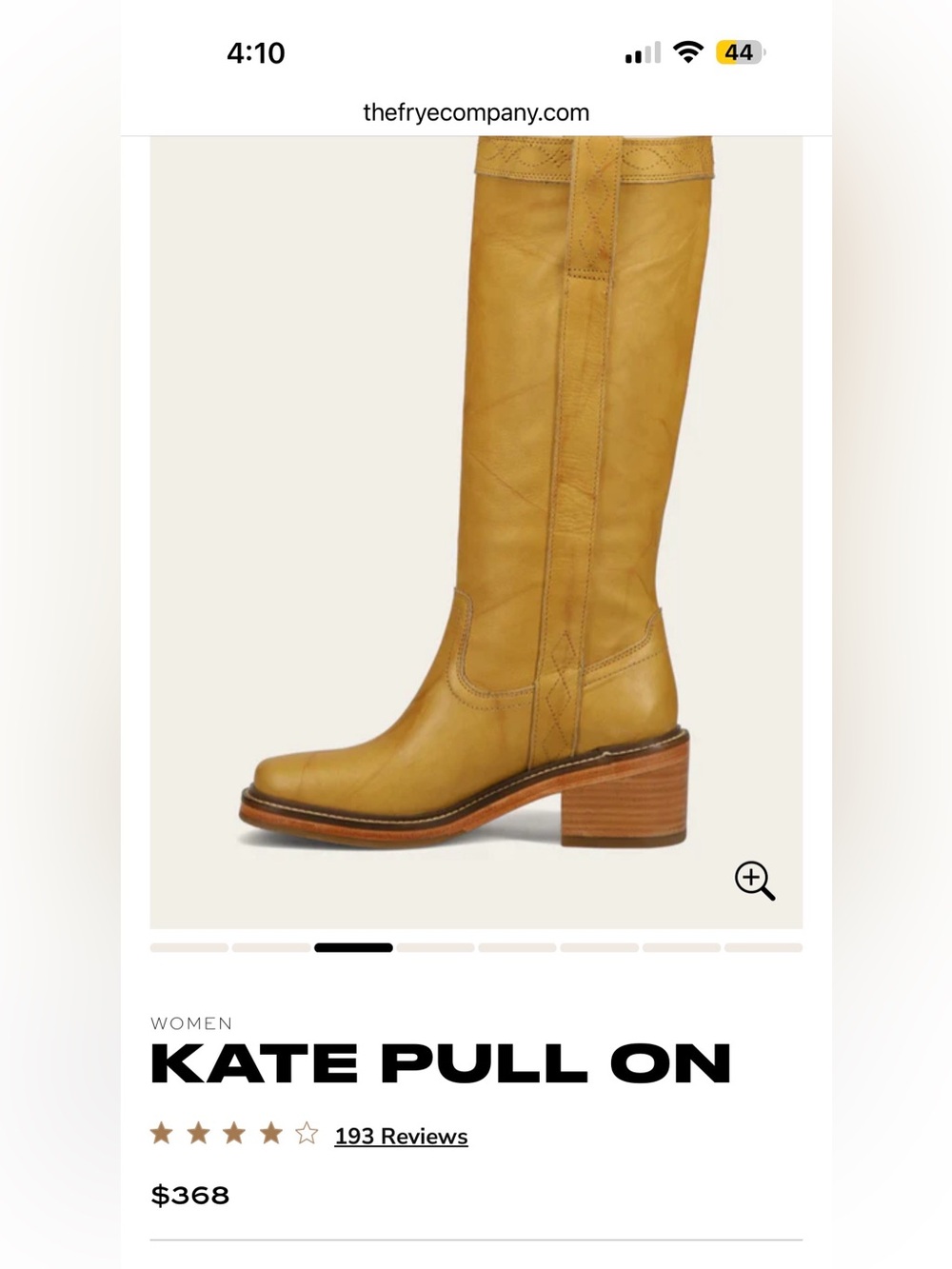 Frye Kate Pull On in Banana - NIB - Size 8 - Price Firm